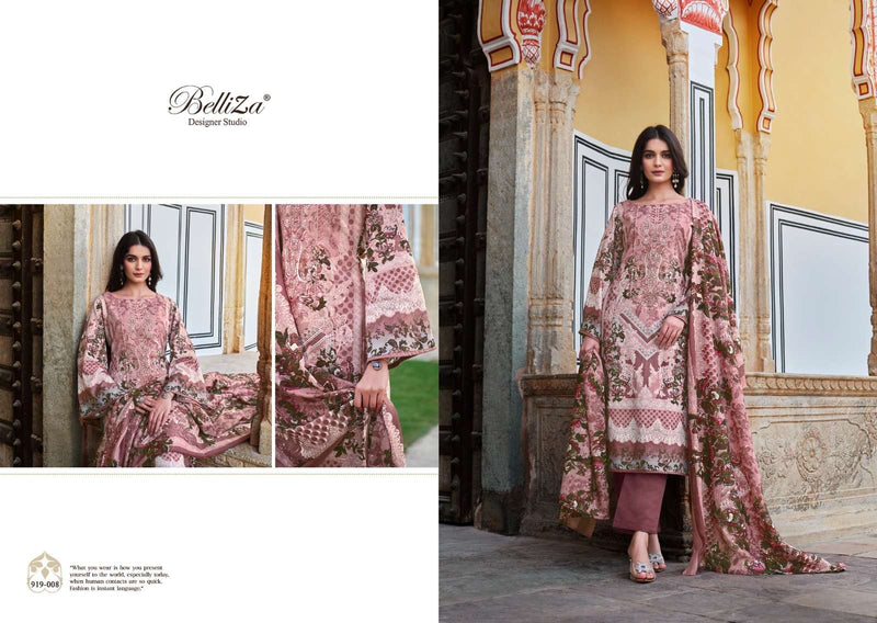 Belliza Designer Studio Naira Vol 52 Cotton Digital Prints With Exclusive Heavy Self Embroidery Salwar Kameez
