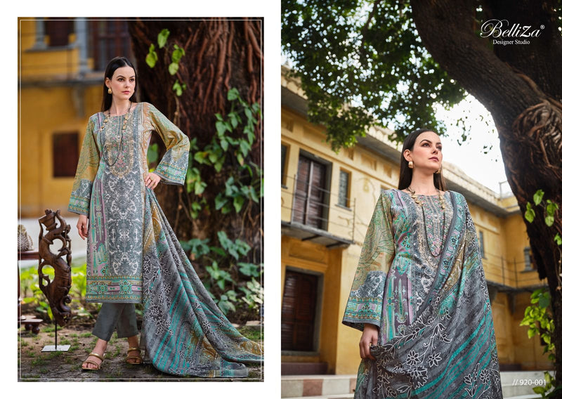 Belliza Designer Studio Naira Vol 53  Cotton Digital Prints With Exclusive Heavy Self Embroidery Suit