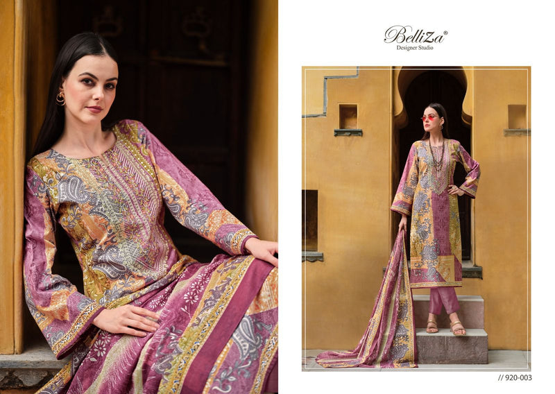 Belliza Designer Studio Naira Vol 53  Cotton Digital Prints With Exclusive Heavy Self Embroidery Suit