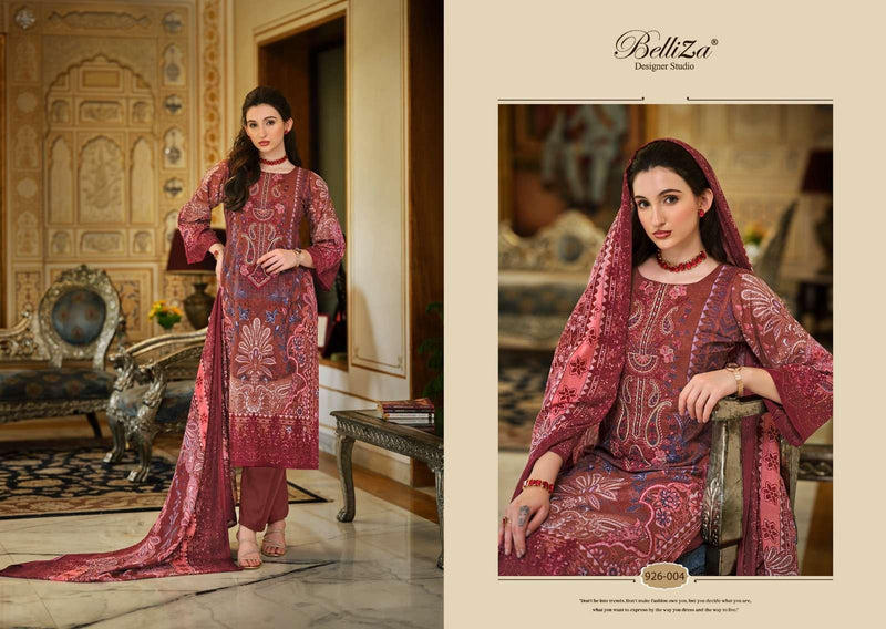 Belliza Designer Studio Naira Vol 55  Cotton Digital Prints With Exclusive Heavy Self Embroidery Salwar Suit