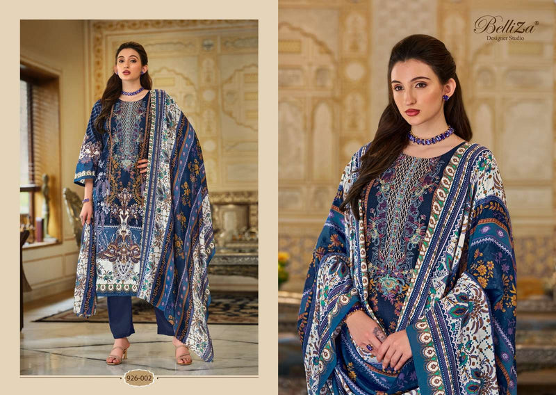 Belliza Designer Studio Naira Vol 55  Cotton Digital Prints With Exclusive Heavy Self Embroidery Salwar Suit