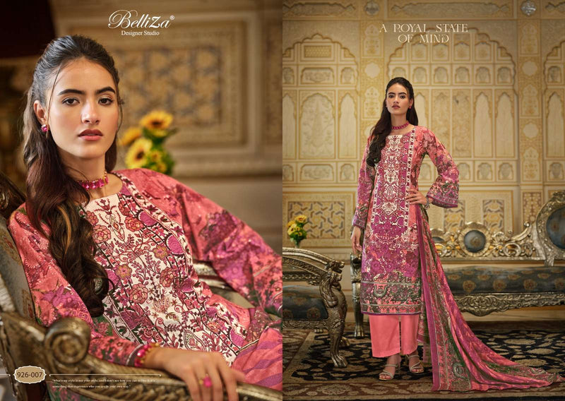 Belliza Designer Studio Naira Vol 55  Cotton Digital Prints With Exclusive Heavy Self Embroidery Salwar Suit