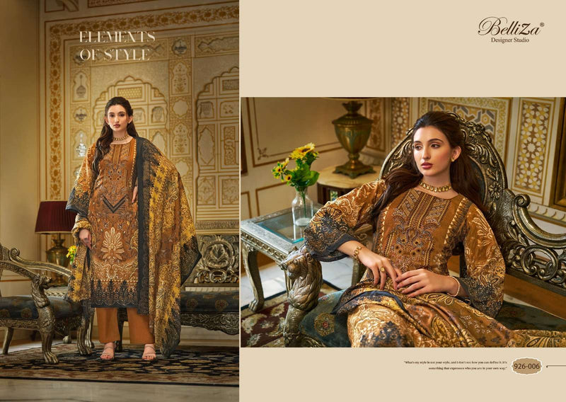 Belliza Designer Studio Naira Vol 55  Cotton Digital Prints With Exclusive Heavy Self Embroidery Salwar Suit