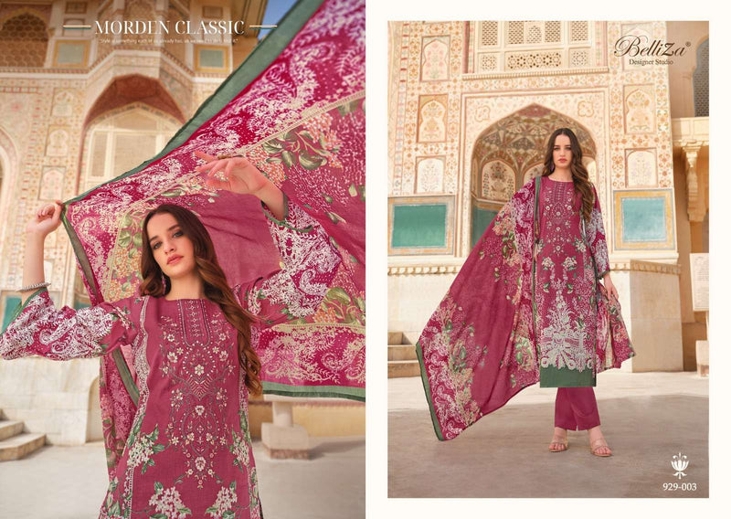 Belliza Designer Studio Naira Vol 56 Cotton Digital Prints With Exclusive Heavy Self Embroidery Salwar Kameez
