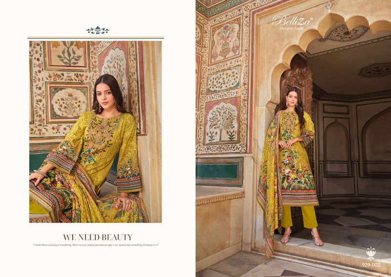 Belliza Designer Studio Naira Vol 56 Cotton Digital Prints With Exclusive Heavy Self Embroidery Salwar Kameez