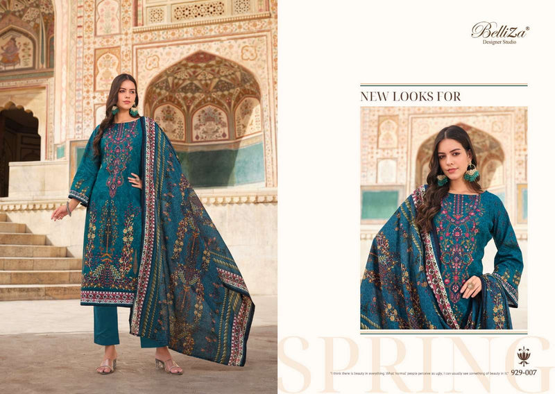 Belliza Designer Studio Naira Vol 56 Cotton Digital Prints With Exclusive Heavy Self Embroidery Salwar Kameez