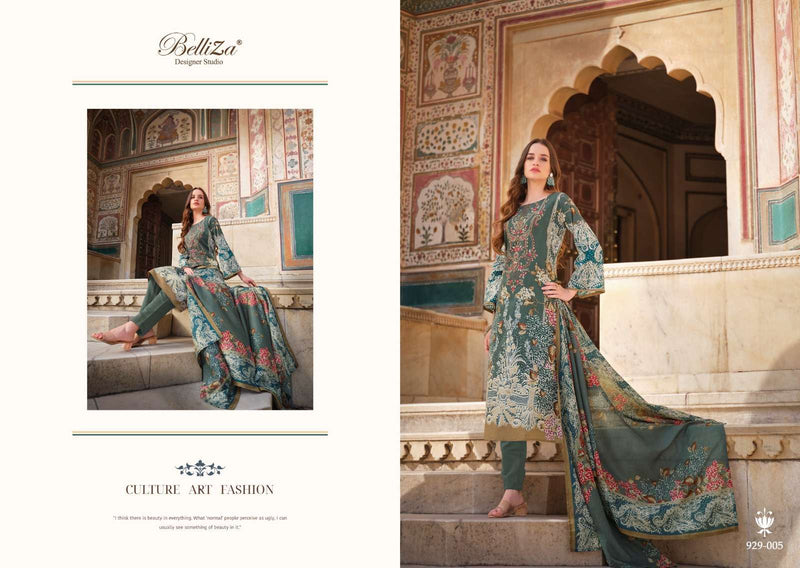 Belliza Designer Studio Naira Vol 56 Cotton Digital Prints With Exclusive Heavy Self Embroidery Salwar Kameez