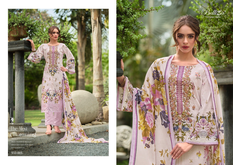 Belliza Designer Studio Naira Vol 58 Pure Cotton Digital Print Self Embroidery Work Salwar Suit