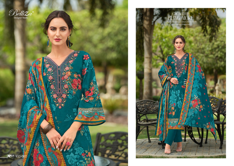 Belliza Designer Studio Naira Vol 58 Pure Cotton Digital Print Self Embroidery Work Salwar Suit