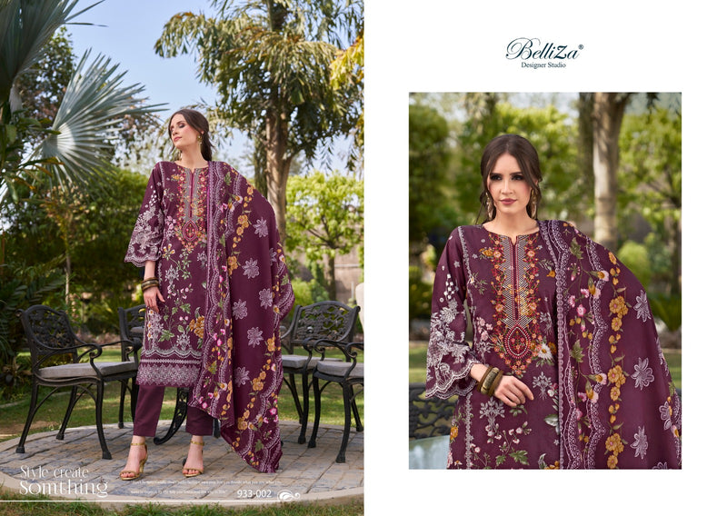 Belliza Designer Studio Naira Vol 58 Pure Cotton Digital Print Self Embroidery Work Salwar Suit