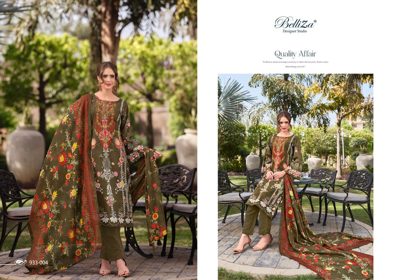 Belliza Designer Studio Naira Vol 58 Pure Cotton Digital Print Self Embroidery Work Salwar Suit