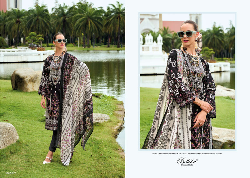 Belliza Designer Studio Naira Vol 95 Pure Cotton Digital Print Self Embroidered Salwar Kameez