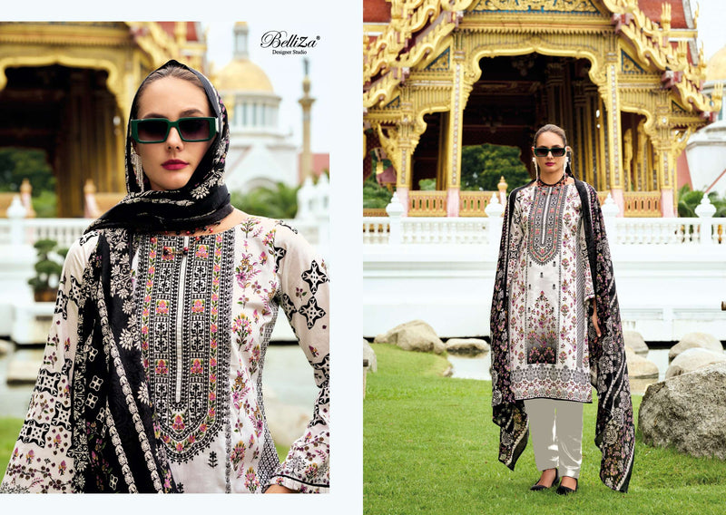 Belliza Designer Studio Naira Vol 95 Pure Cotton Digital Print Self Embroidered Salwar Kameez