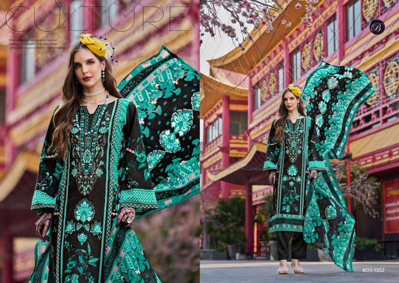 Belliza Designer Studio Naira Vol 97 Pure Cotton Digital Print Embroidery Work Salwar Suit