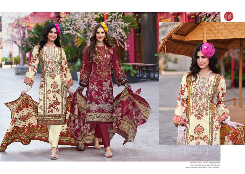 Belliza Designer Studio Naira Vol 97 Pure Cotton Digital Print Embroidery Work Salwar Suit