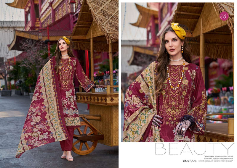 Belliza Designer Studio Naira Vol 97 Pure Cotton Digital Print Embroidery Work Salwar Suit
