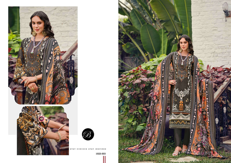 Belliza Designer Studio Riwayat Vol 10 Pure Viscose Rayon Embroidery Work Salwar Suit