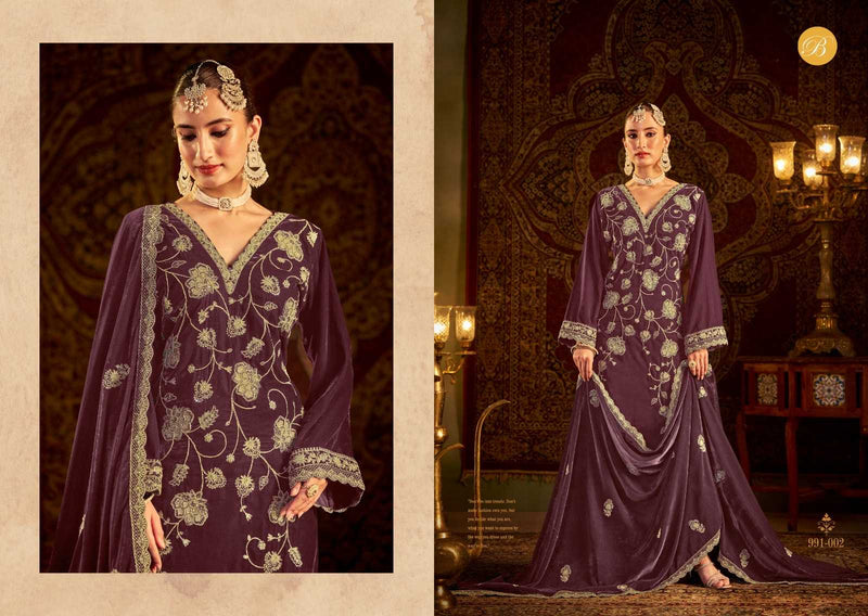 Belliza Designer Studio Winter Luxury Vol 2 Pure Velvet  Embroidery Work Salwar Suit