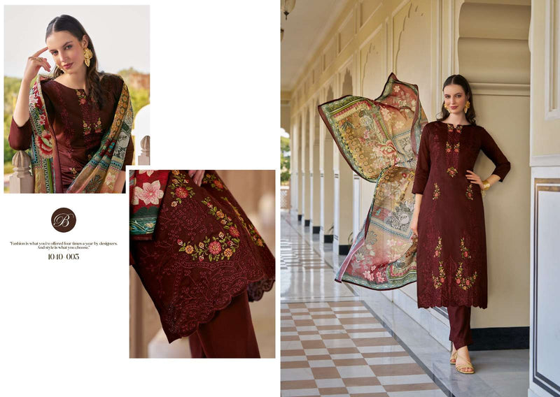 Belliza Designer Studio Zarqash Vol 3 Jam Cotton Fancy Work Salwar Suit