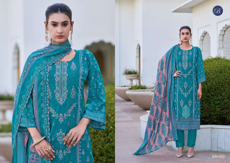 Belliza Designer Studio Zubiya Vol 3 Pure Cotton Embroidered Work Salwar Suit