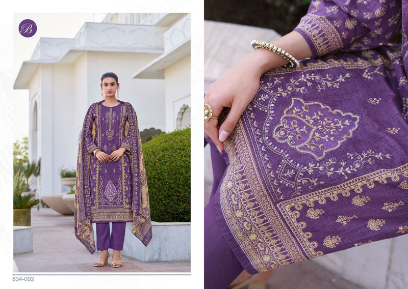 Belliza Designer Studio Zubiya Vol 3 Pure Cotton Embroidered Work Salwar Suit