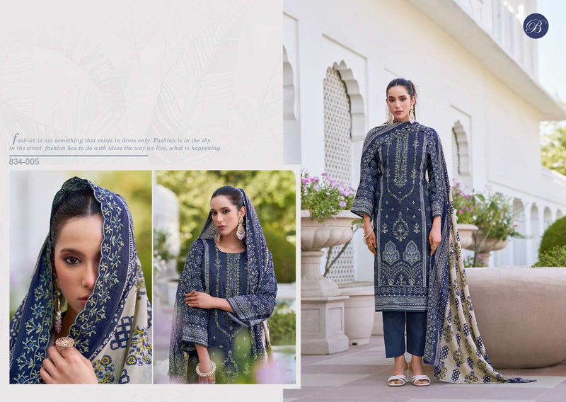 Belliza Designer Studio Zubiya Vol 3 Pure Cotton Embroidered Work Salwar Suit