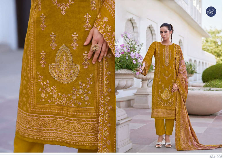 Belliza Designer Studio Zubiya Vol 3 Pure Cotton Embroidered Work Salwar Suit