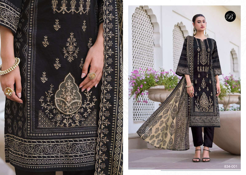 Belliza Designer Studio Zubiya Vol 3 Pure Cotton Embroidered Work Salwar Suit