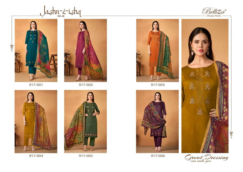 Belliza Designer Studio jashn E ishq Vol 8 Jam Cotton  With Designer Heavy Embroidery Work  Salwar Kameez