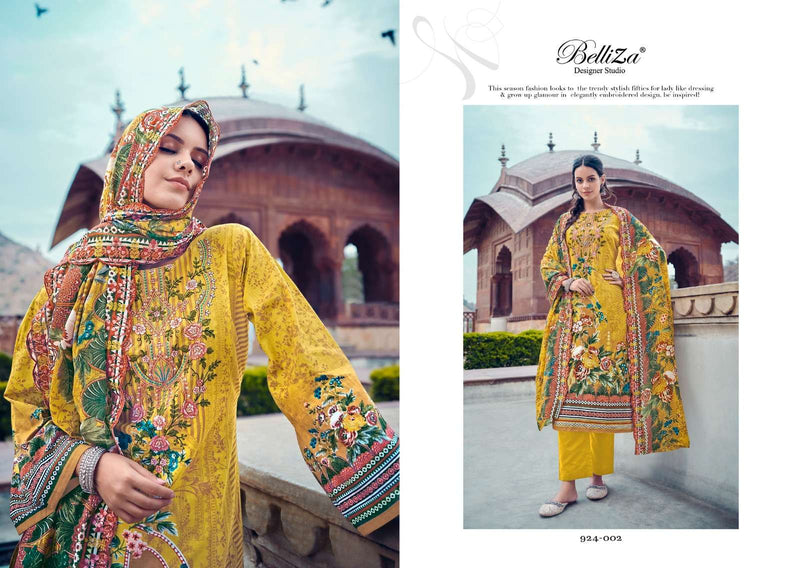 Belliza Designer Studio Guzarish Vol 11 Pure Cotton Embroidery Work Salwar Suit