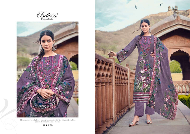 Belliza Designer Studio Guzarish Vol 11 Pure Cotton Embroidery Work Salwar Suit