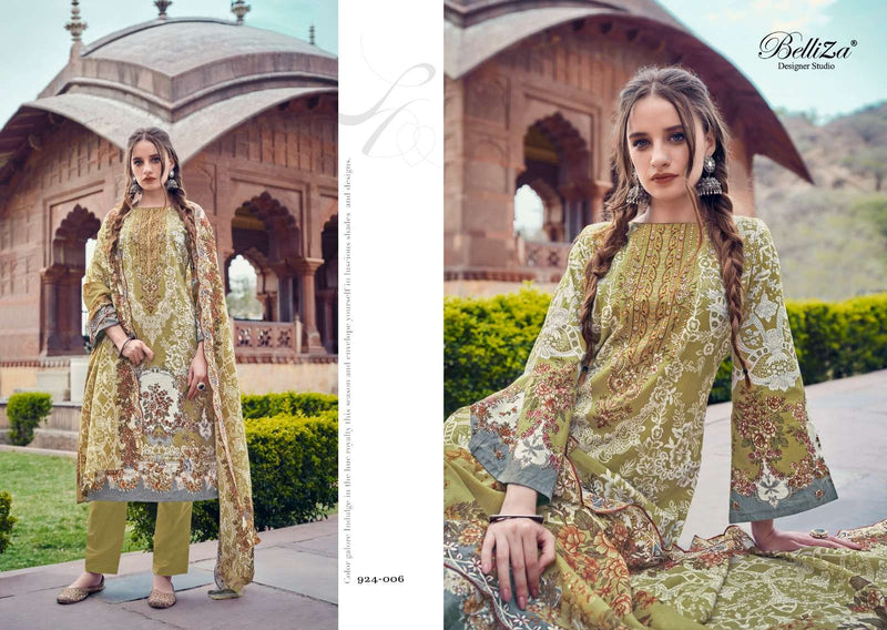 Belliza Designer Studio Guzarish Vol 11 Pure Cotton Embroidery Work Salwar Suit