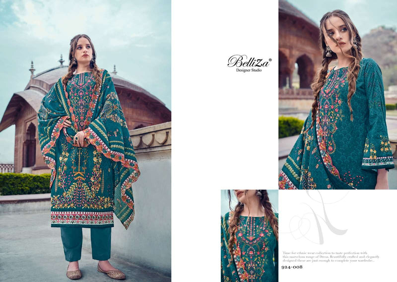 Belliza Designer Studio Guzarish Vol 11 Pure Cotton Embroidery Work Salwar Suit