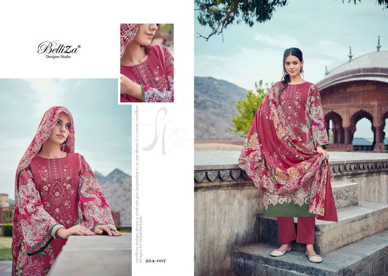 Belliza Designer Studio Guzarish Vol 11 Pure Cotton Embroidery Work Salwar Suit