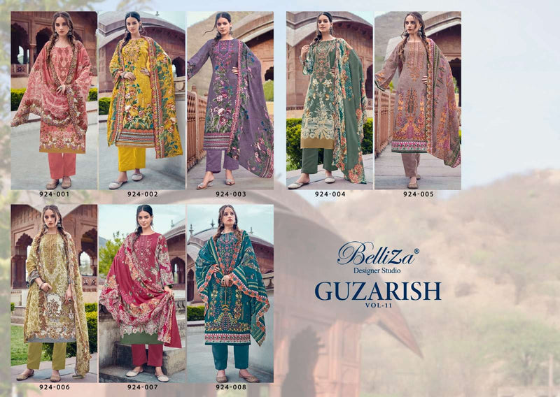 Belliza Designer Studio Guzarish Vol 11 Pure Cotton Embroidery Work Salwar Suit