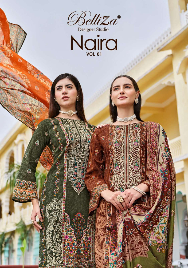 Belliza Designer Studio Naira Vol 81 Pure Cotton Digital Printed Exclusive Salwar Kameez