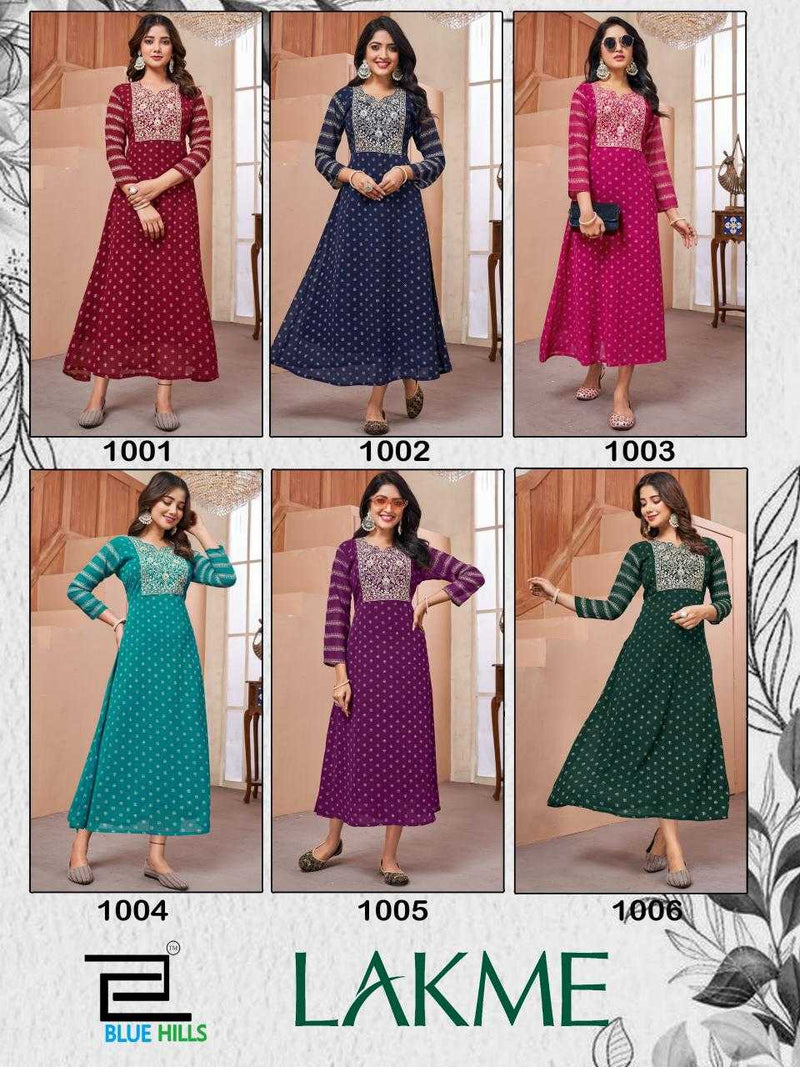 Blue Hills Lakme Self Embroidery Heavy Designer Daily Wear Kurti