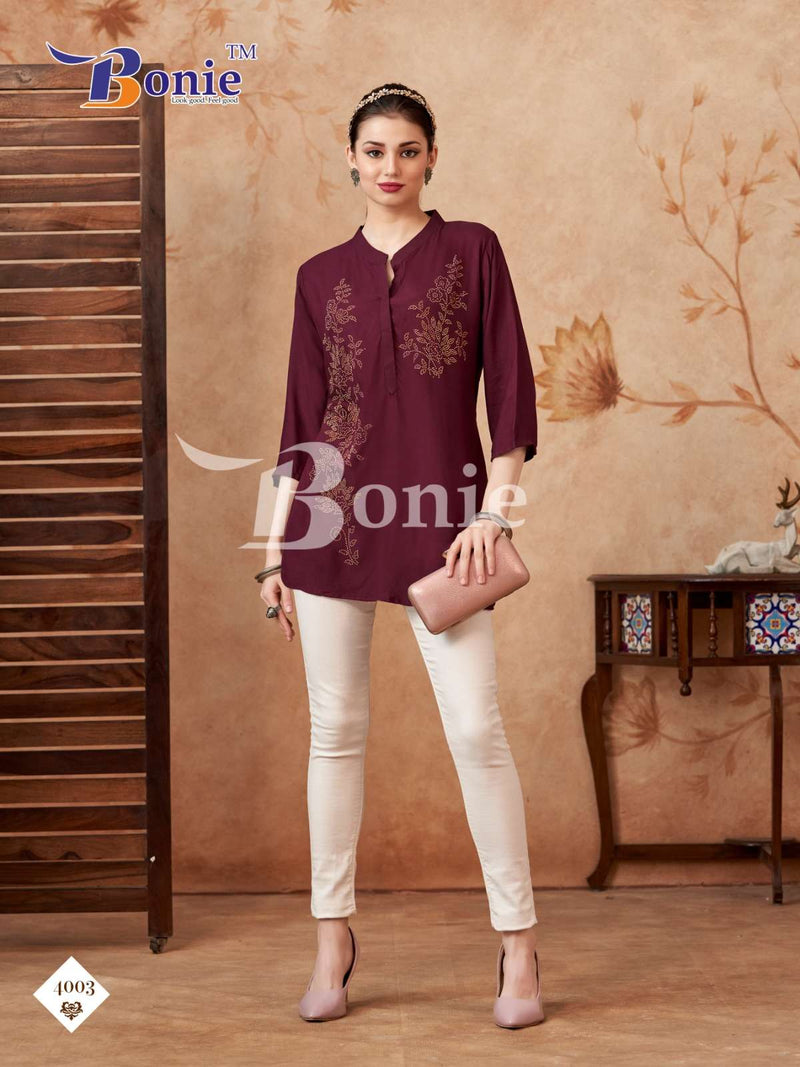 Bonie Berkha Vol 4 Rayon Short Fancy Designer Daily Wear Tops