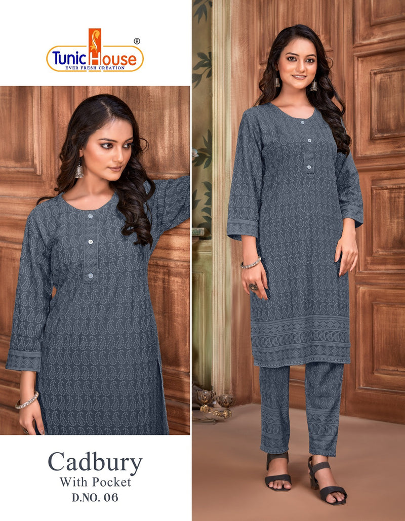 Tunic House Cadbury Pick & Choose Rayon Straight Kurti With Bottom