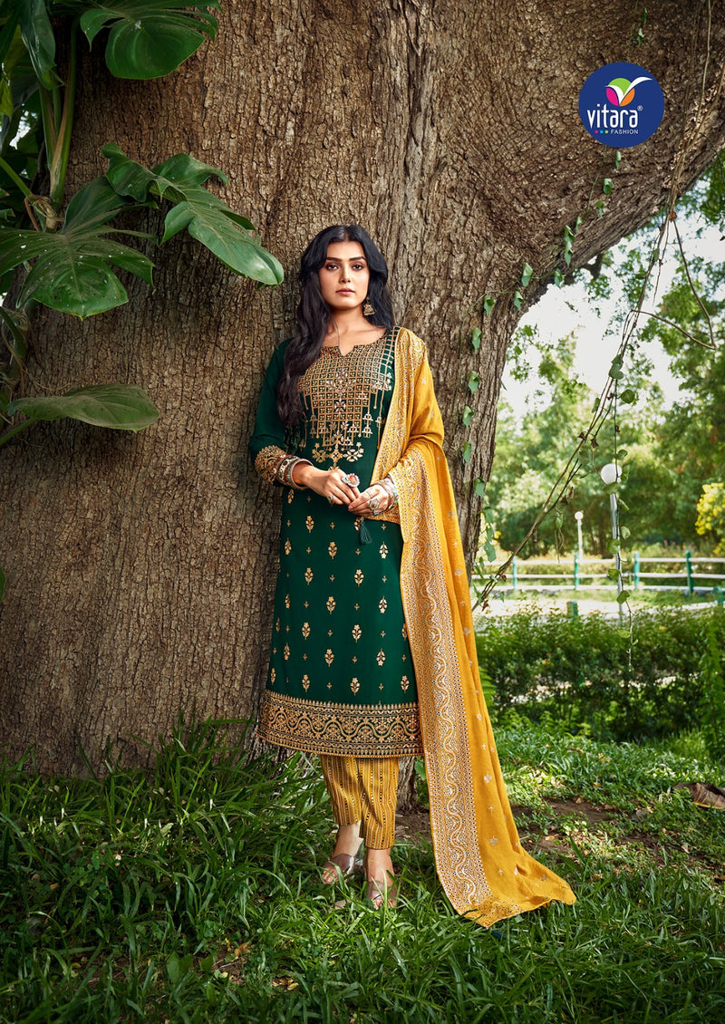 Vitara Fashion Calisto Rayon Foil Prints With Designer Kurti Pant & Dupatt