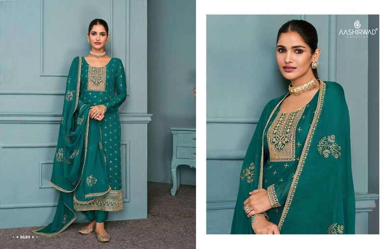 Aashirwad Creation Chandani Real Georgette With Heavy Designer Suits