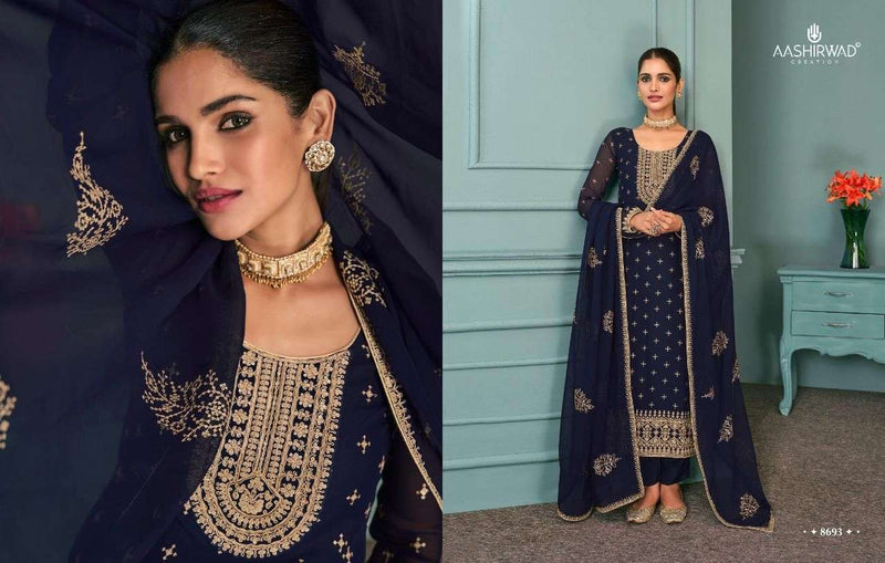 Aashirwad Creation Chandani Real Georgette With Heavy Designer Suits