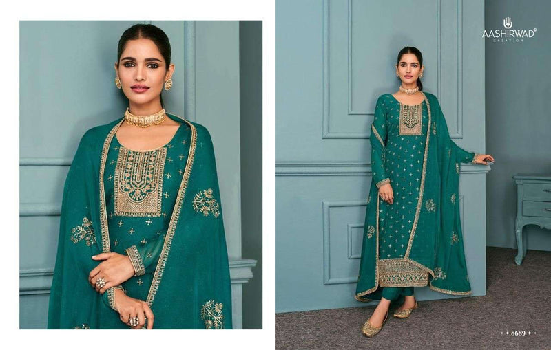Aashirwad Creation Chandani Real Georgette With Heavy Designer Suits