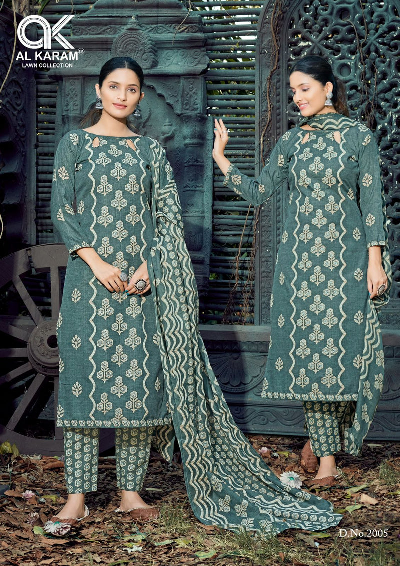 Al Karam Charizma Signature Print Vol 2 Cotton Printed Casual Wear Suit