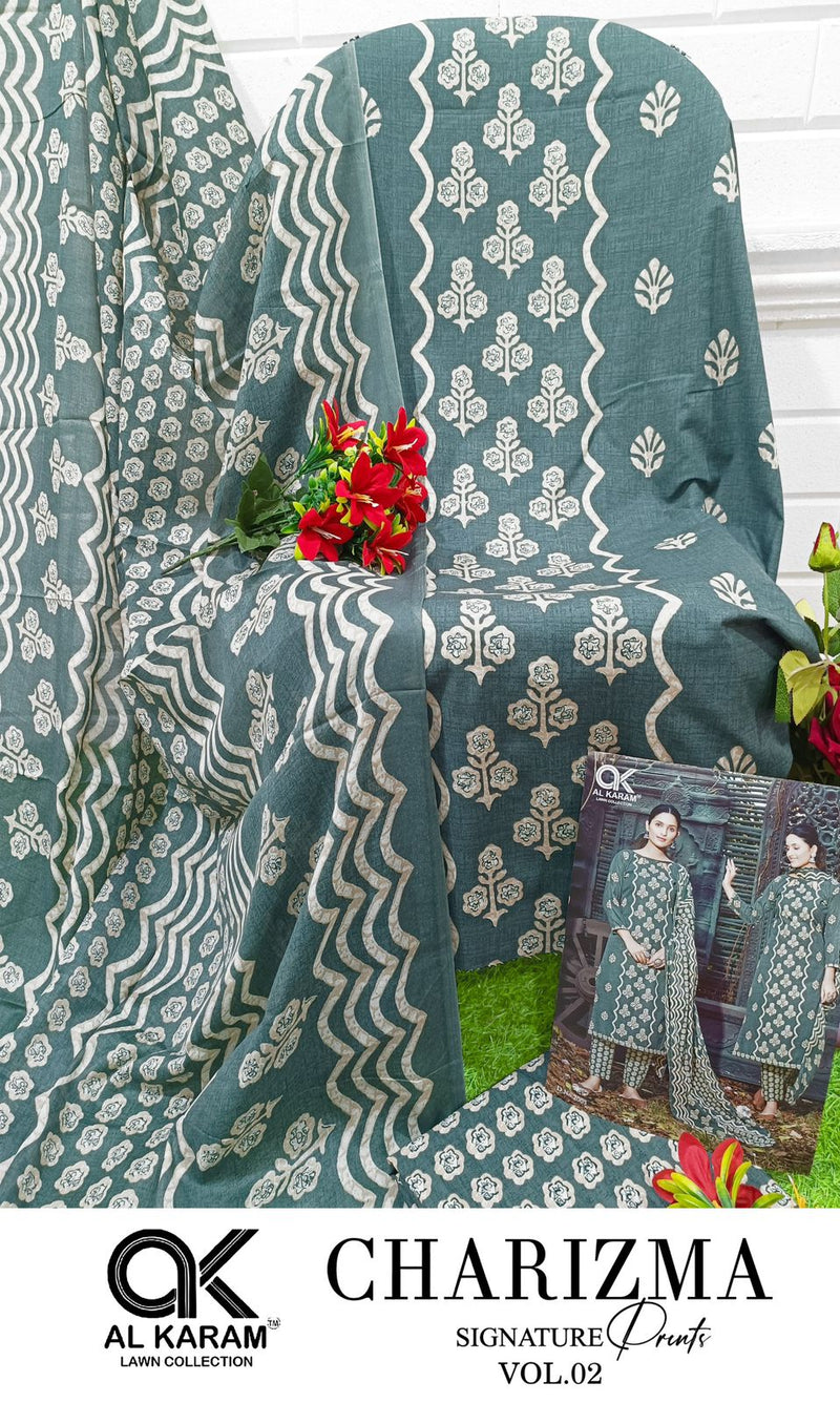 Al Karam Charizma Signature Print Vol 2 Cotton Printed Casual Wear Suit