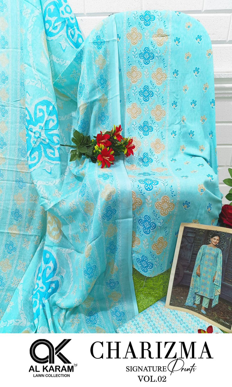 Al Karam Charizma Signature Print Vol 2 Cotton Printed Casual Wear Suit