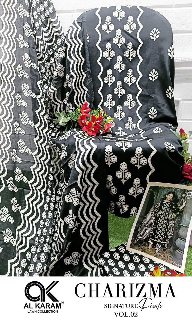 Al Karam Charizma Signature Print Vol 2 Cotton Printed Casual Wear Suit