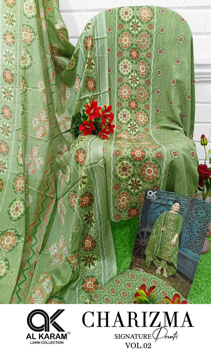 Al Karam Charizma Signature Print Vol 2 Cotton Printed Casual Wear Suit