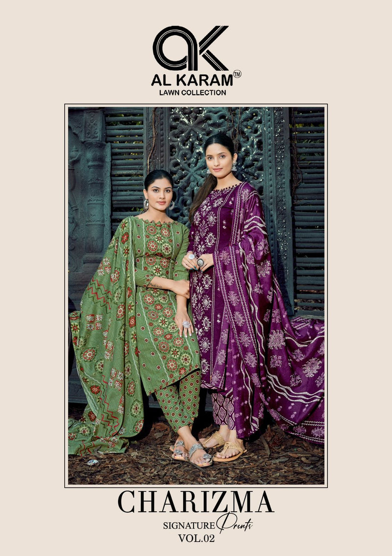 Al Karam Charizma Signature Print Vol 2 Cotton Printed Casual Wear Suit