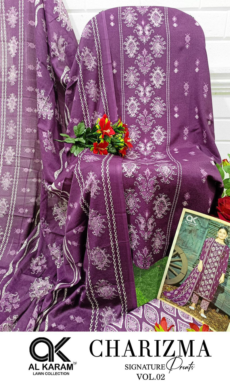 Al Karam Charizma Signature Print Vol 2 Cotton Printed Casual Wear Suit